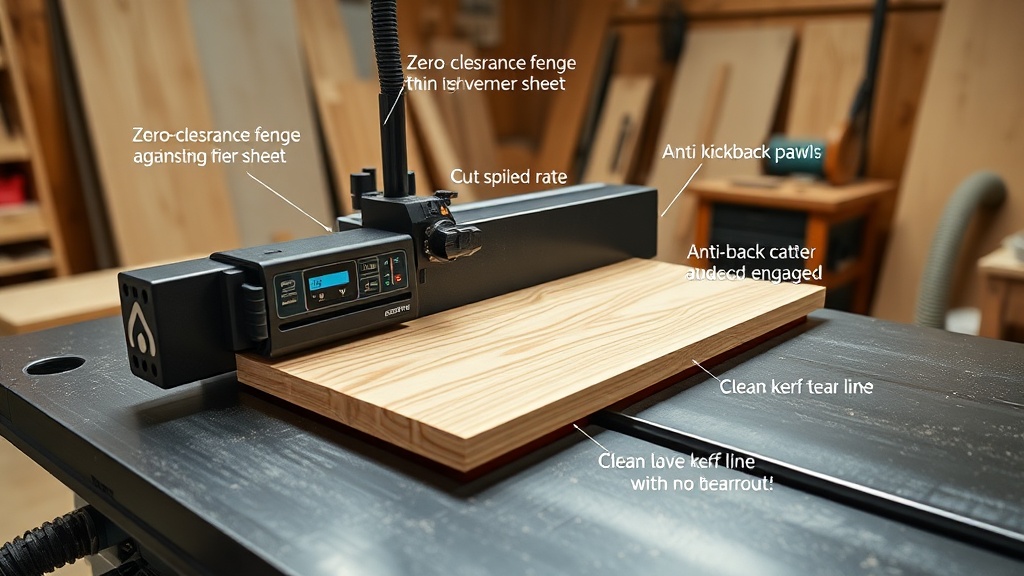 SawPilotPro: Cutting Thin Veneer Without Splintering