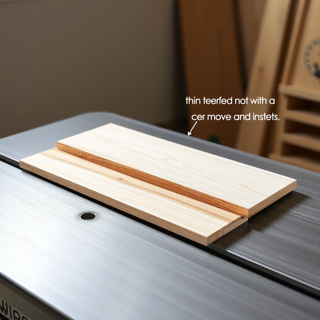 A clean photorealistic photo of a SawPilotPro table saw with a zero-clearance insert insta